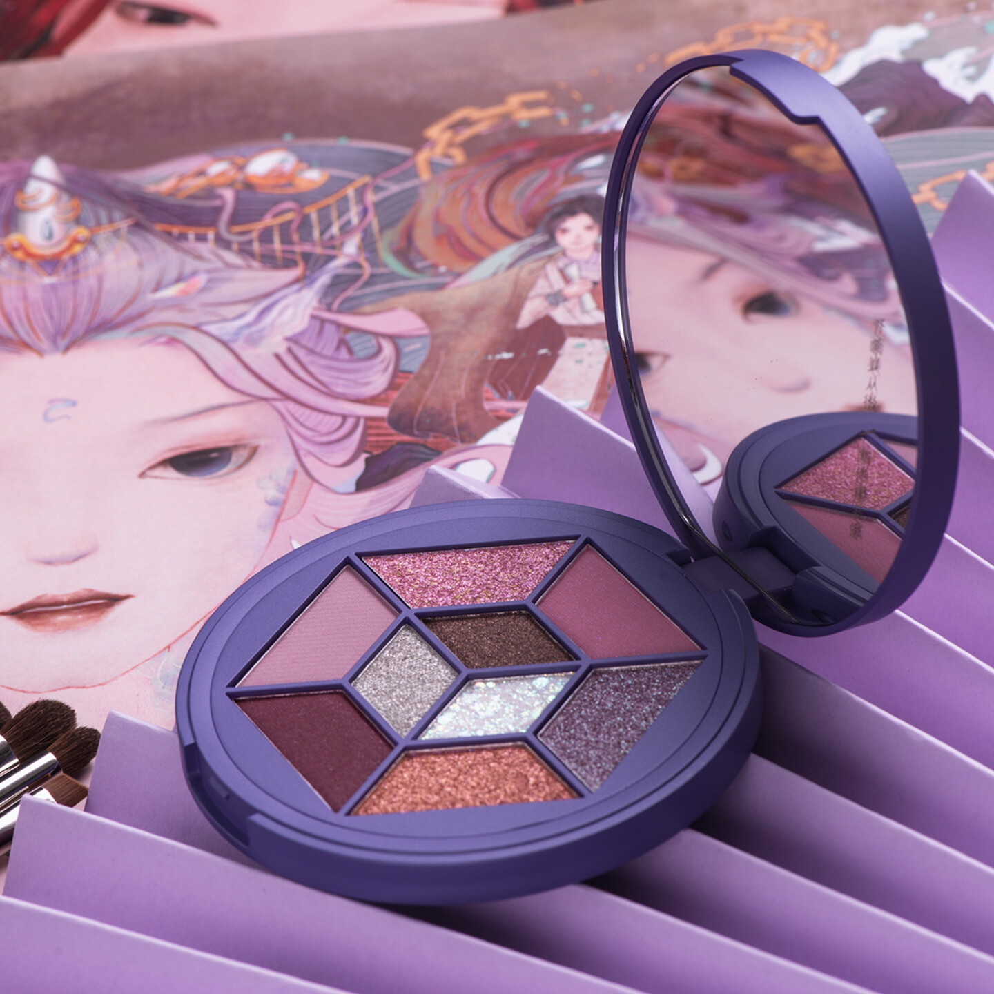 化妆品包装设计-千妍女神映像眼影盘包装设计