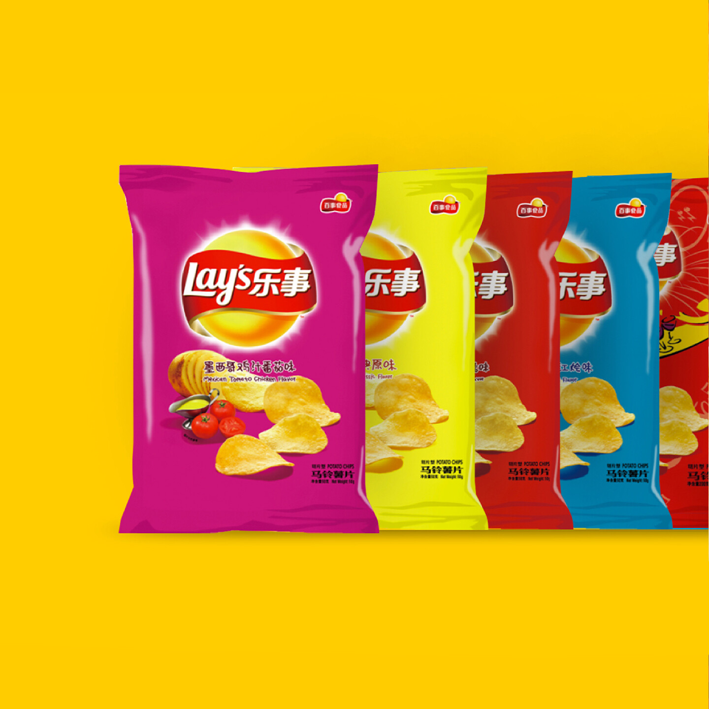 休闲小食品包装设计-乐事薯片品牌形象升级设计