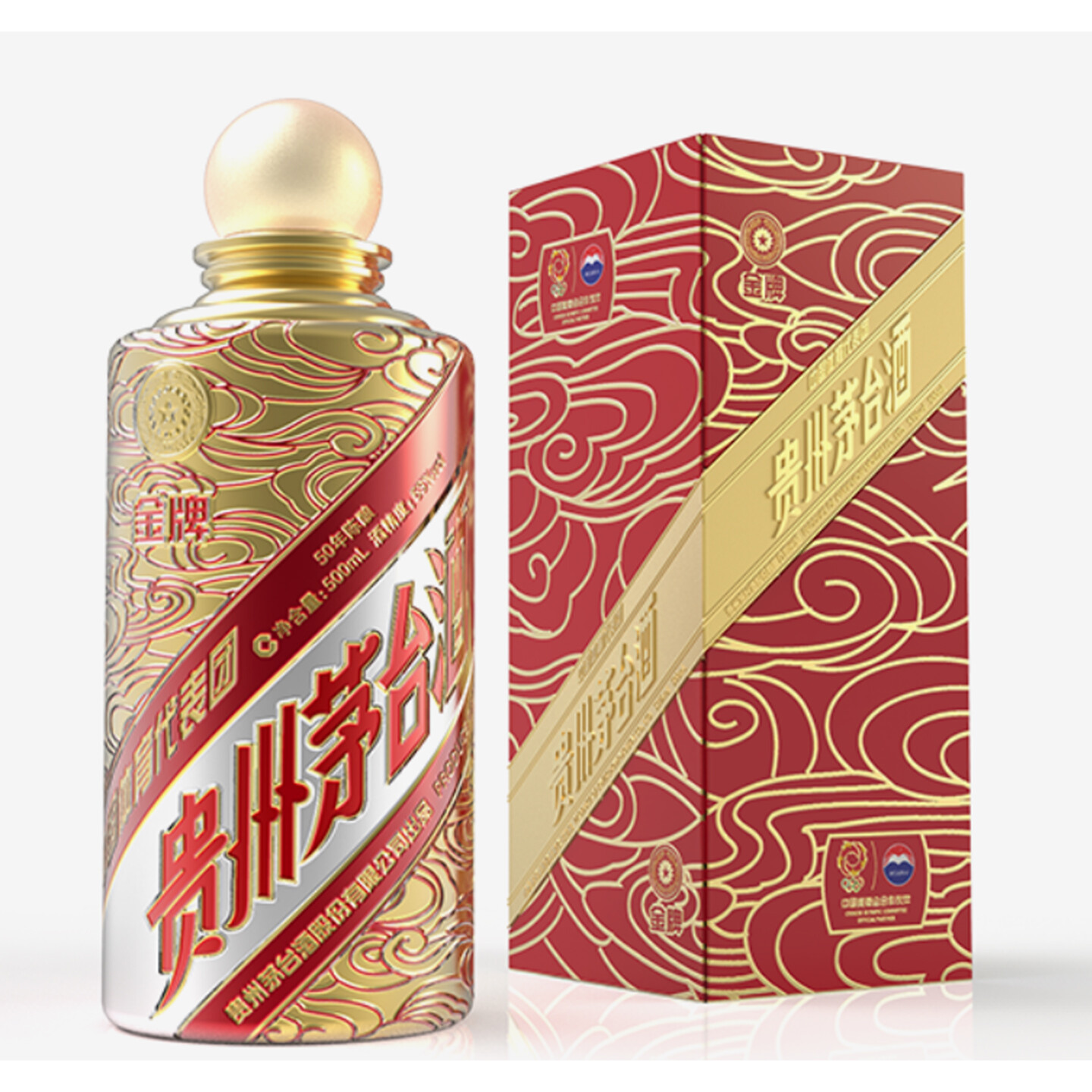 白酒瓶型包装设计-茅台奥运庆功酒瓶型包装设计