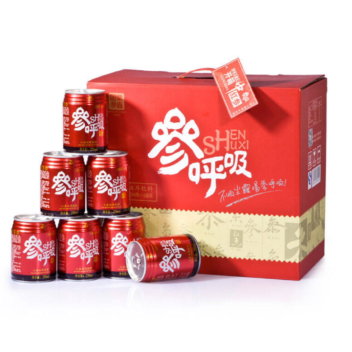 保健饮料品牌包装设计-参呼吸饮品包装品牌设计