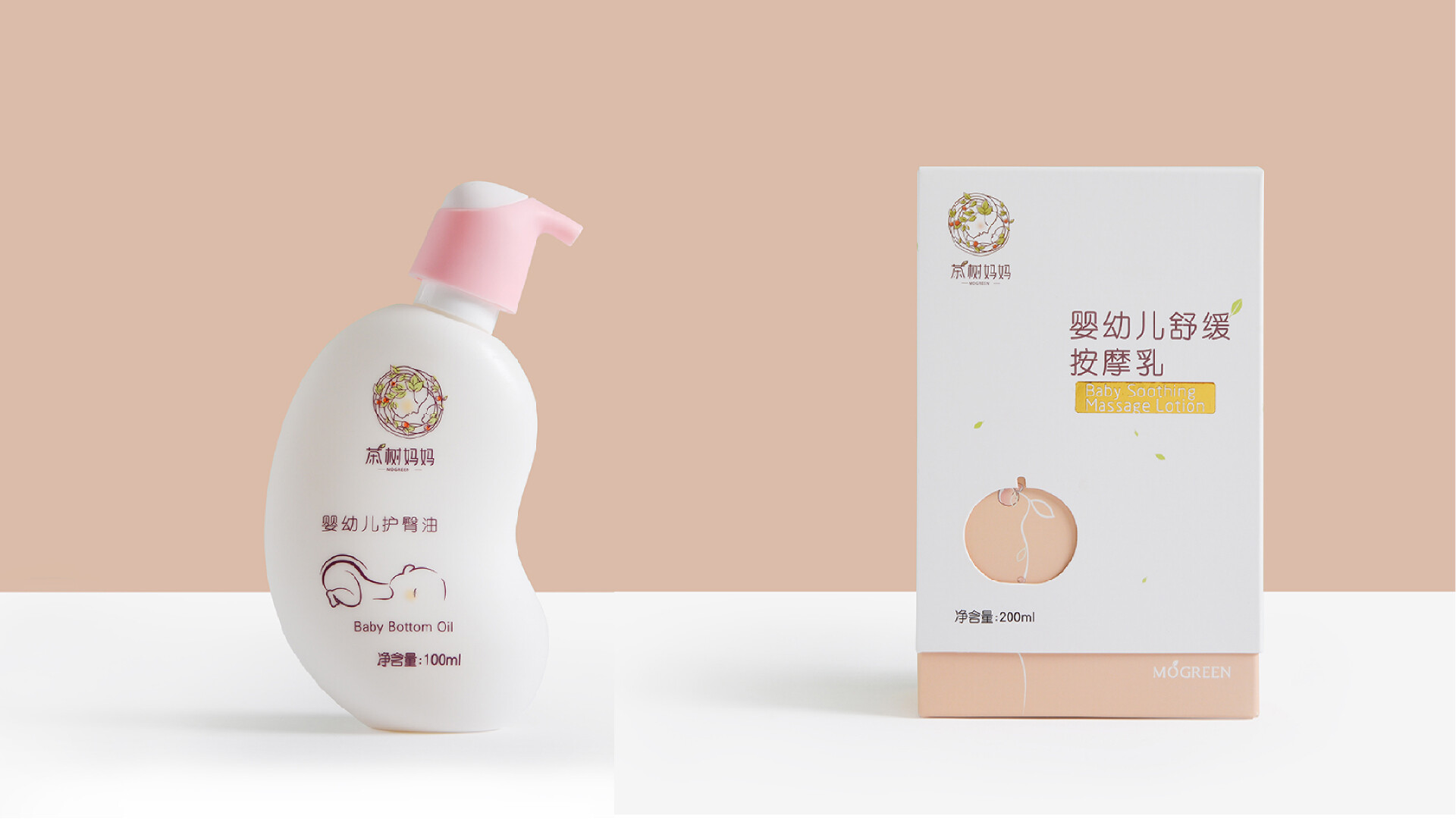 儿童洗护套装设计-茶树妈妈儿童洗护系列套装