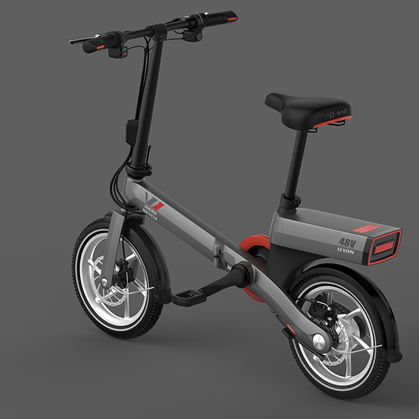 折叠电动车设计-微单V1 折叠锂电动车设计