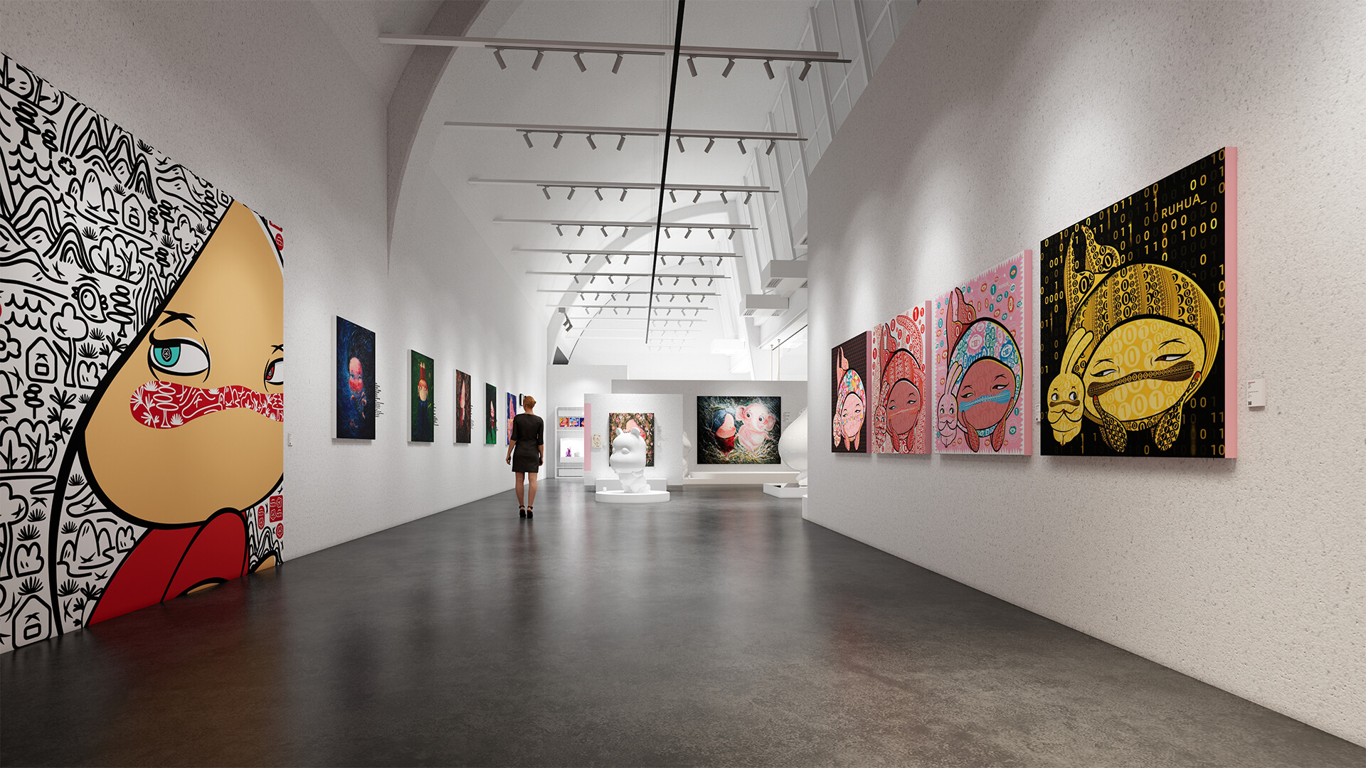 艺术展厅设计-如花三生元宇宙艺术展厅