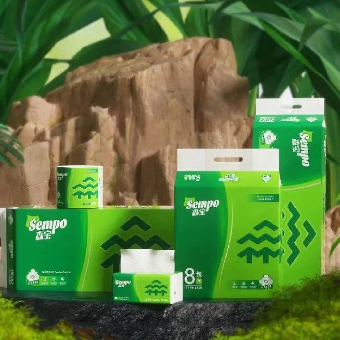 纸巾包装设计-森宝系列纸巾包装设计